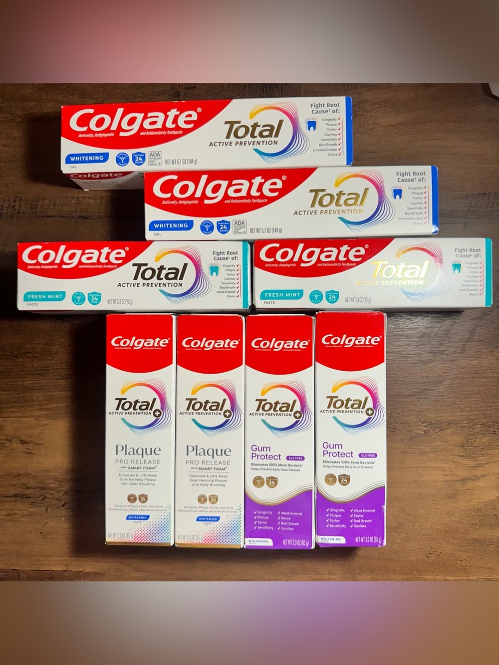8 Colgate Total Active Prevention Whitening Toothpaste (See Description) BNIB